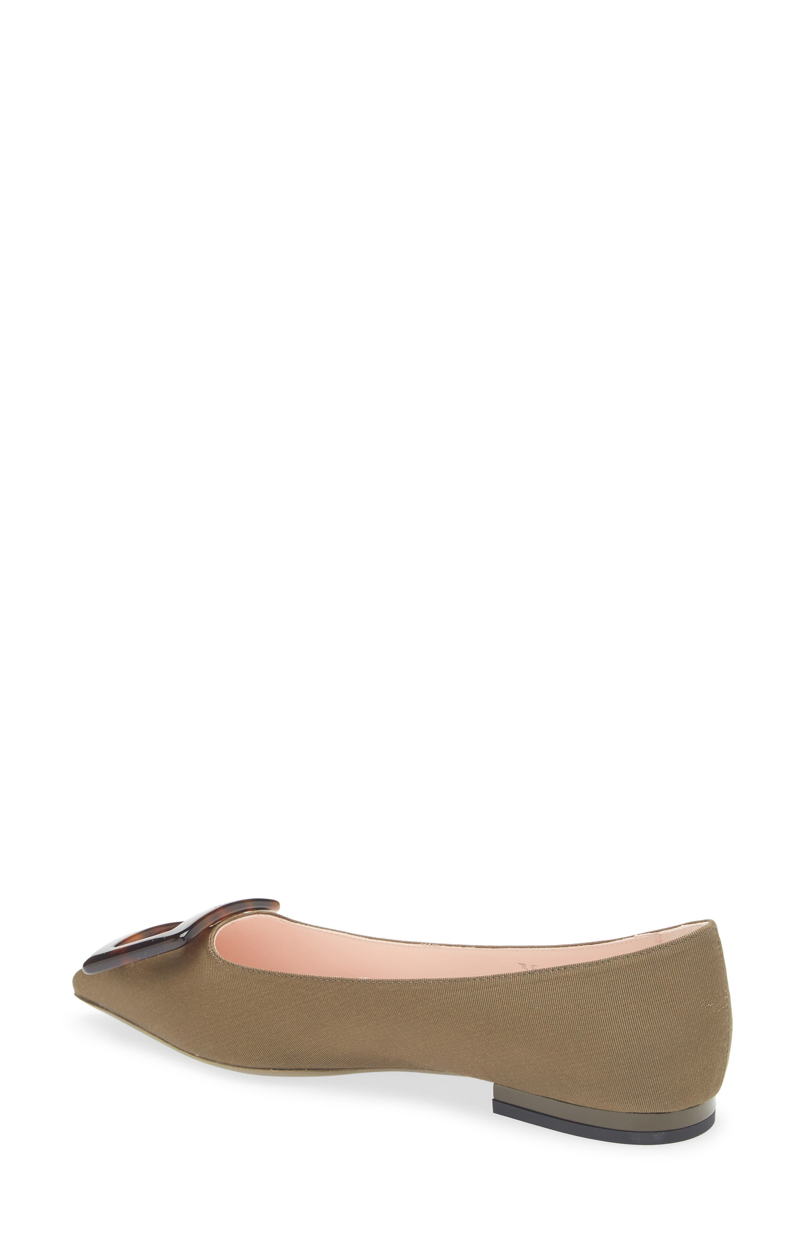 Roger Vivier Gommettine Pointed Toe Flat in Militare Chiaro at Nordstrom - 2