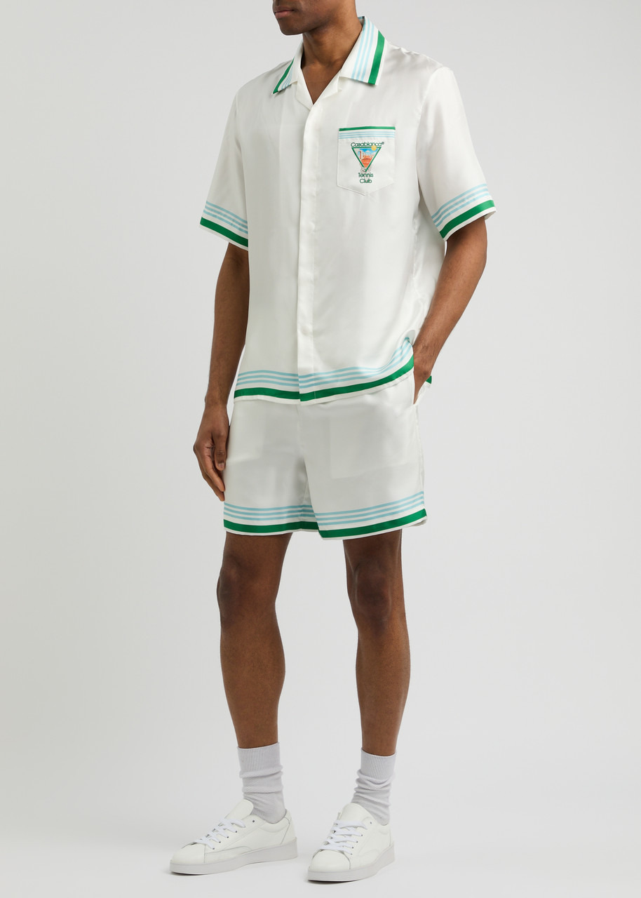 Casablanca Metaphysical Tennis Silk-satin Shirt - 4