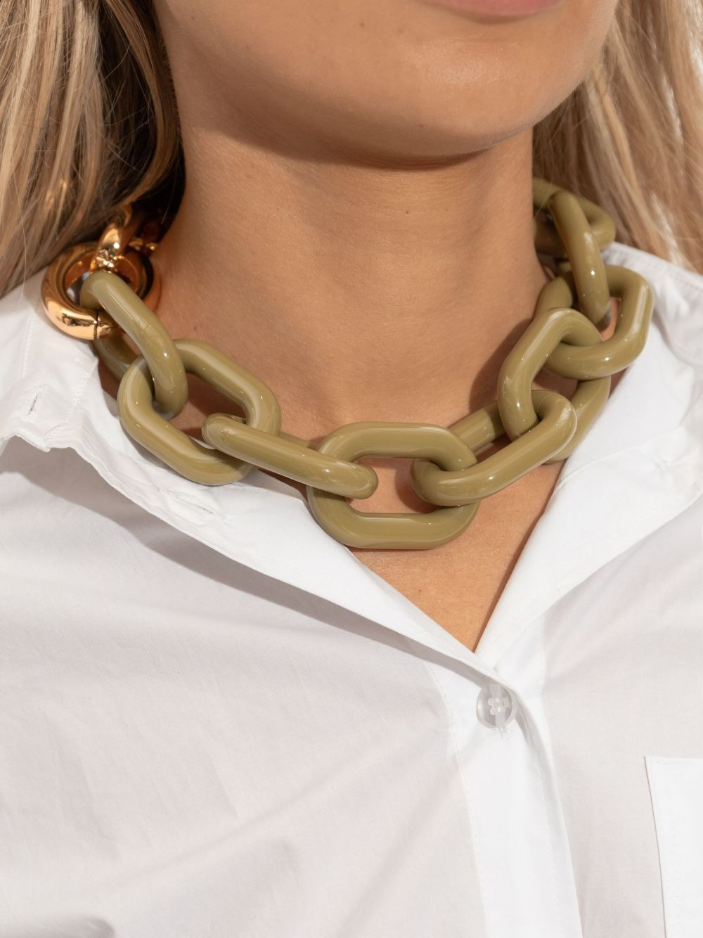 chain-link resin necklace - 2