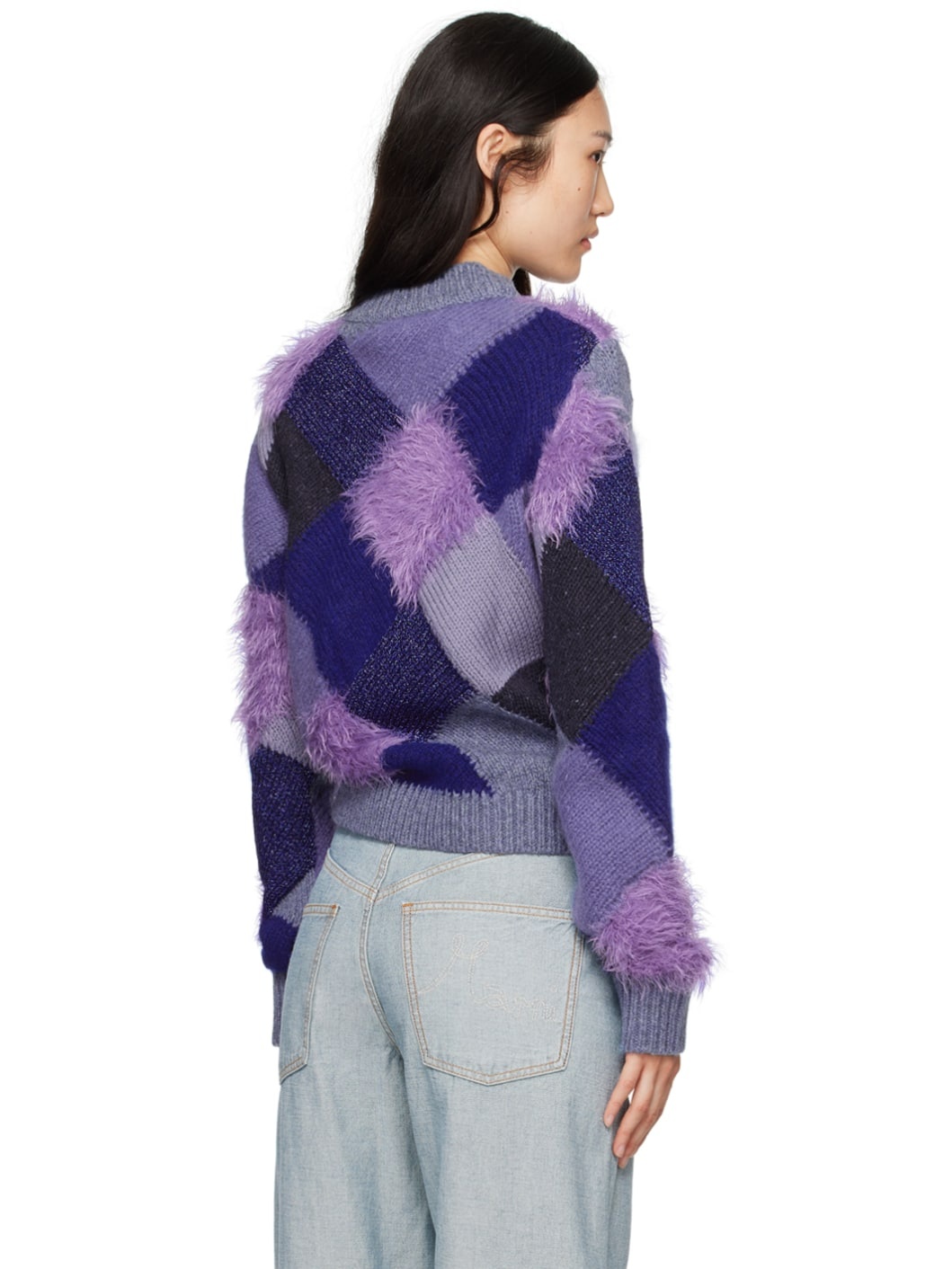 Blue Rhombus Sweater - 3