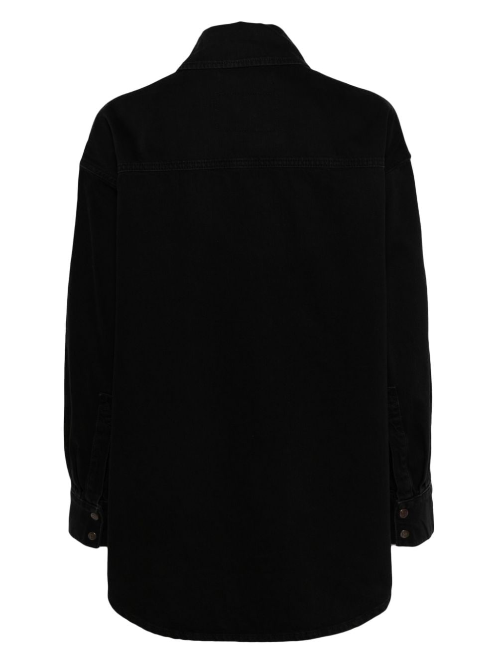 press-stud cotton shirt - 2