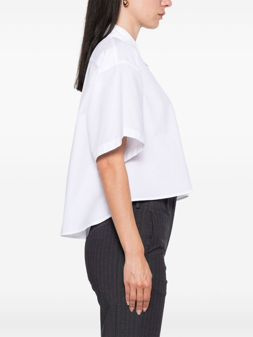 logo-patch cotton shirt - 3