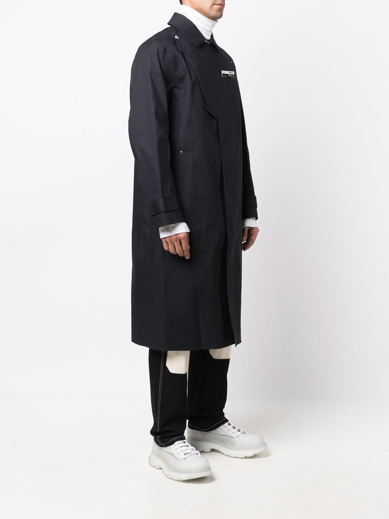 logo-badge longline trench coat 3