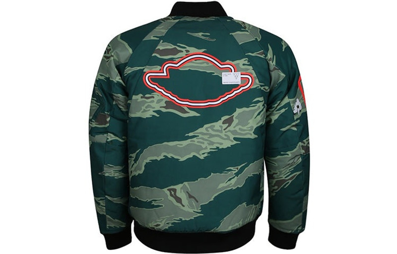 Jordan Air Jordan City Of Flight Printing Athleisure Casual Sports Stay Warm Jacket Camouflage Green AT9006 outlook
