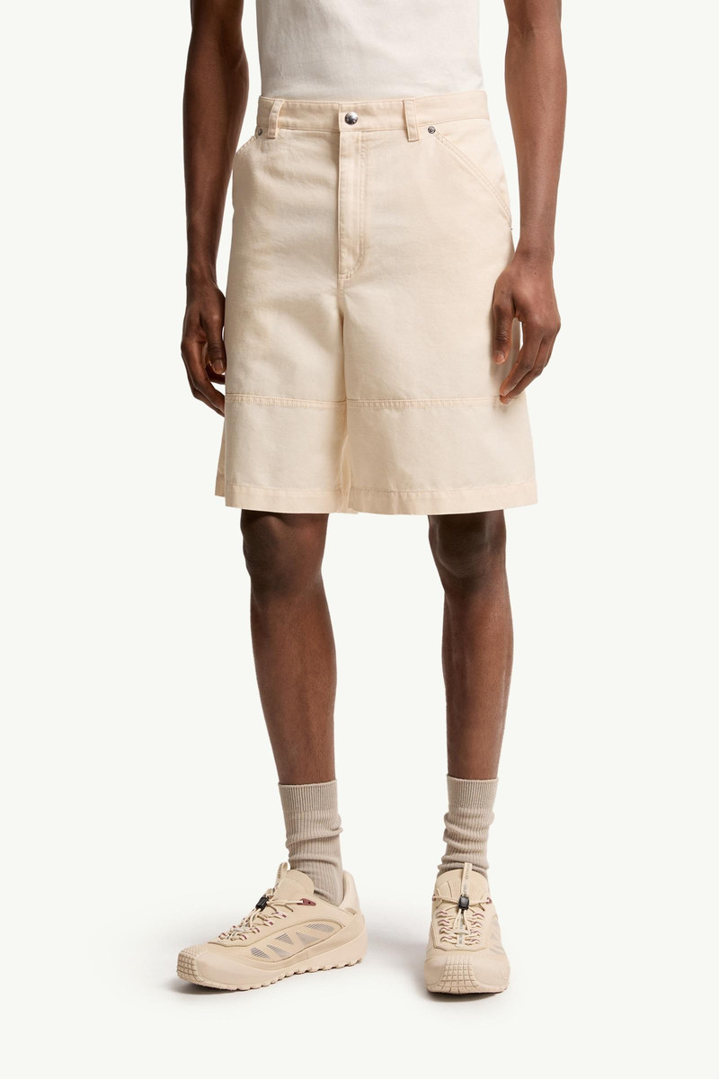 Linen & Cotton Gabardine Cargo Shorts 4