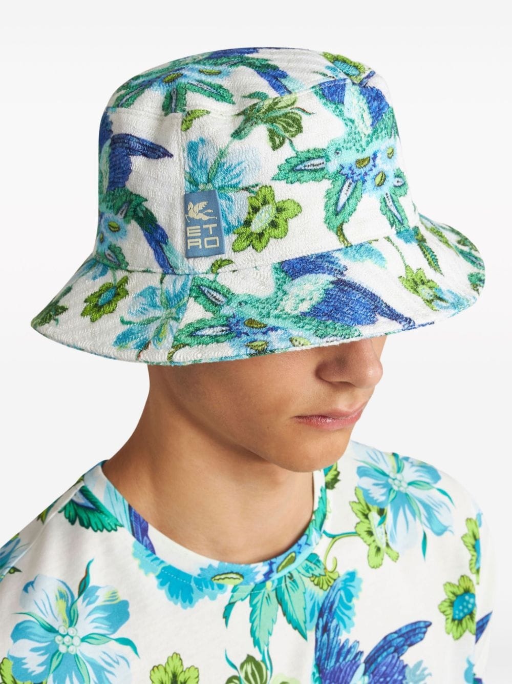 tropical-print bucket hat - 3