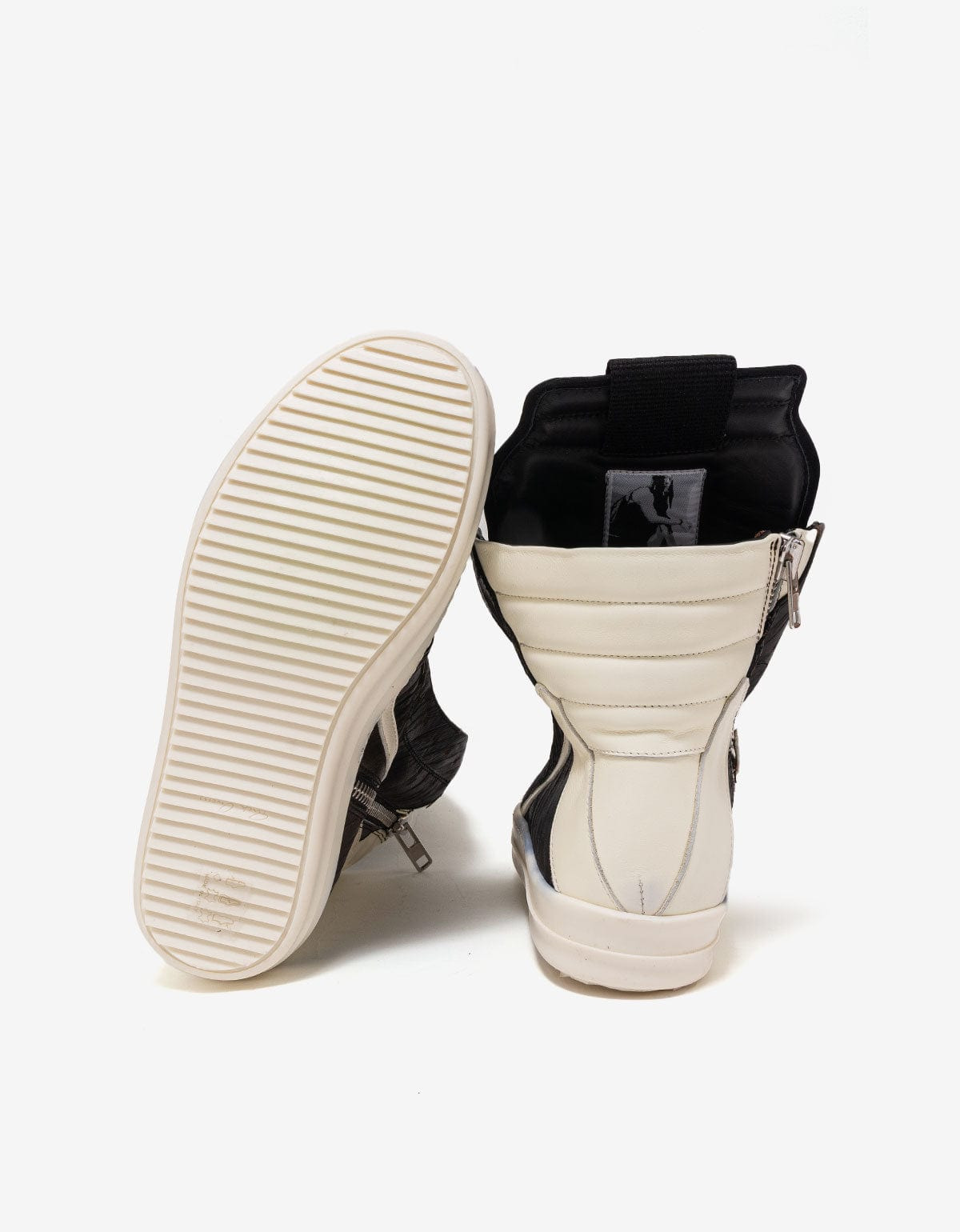 Rick Owens Geobasket Laser-Cut Leather High Top Trainers - AW15 - 3