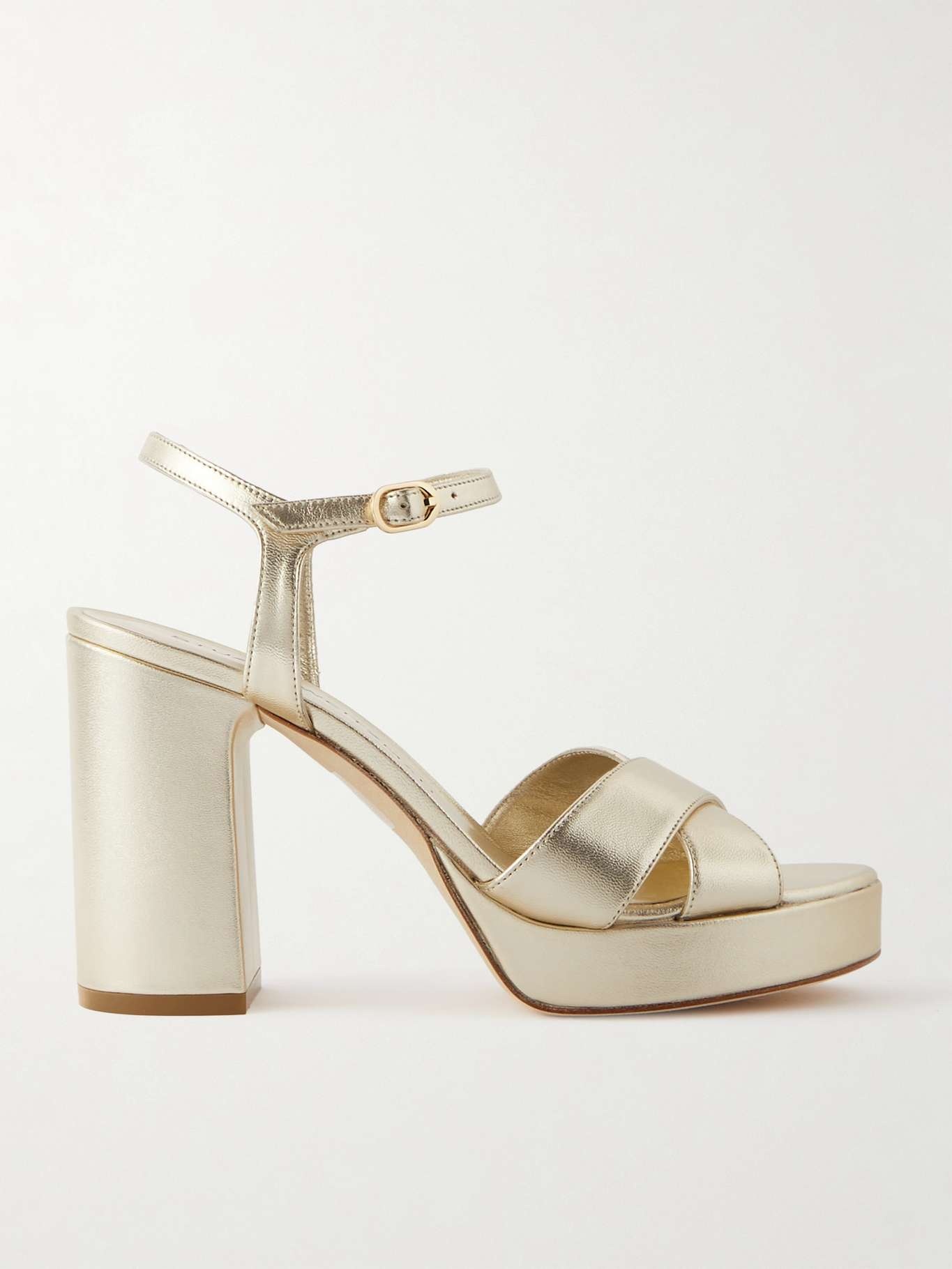 Dayna metallic leather platform sandals - 1