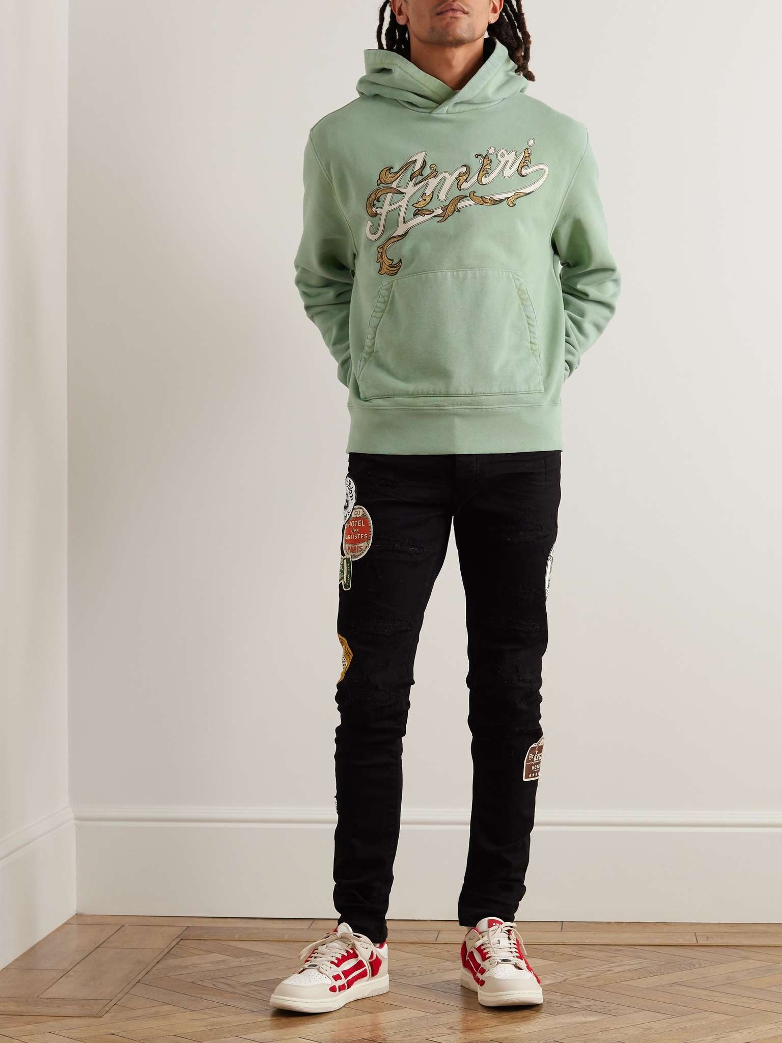 Filigree Logo-Embroidered Cotton-Jersey Hoodie - 2