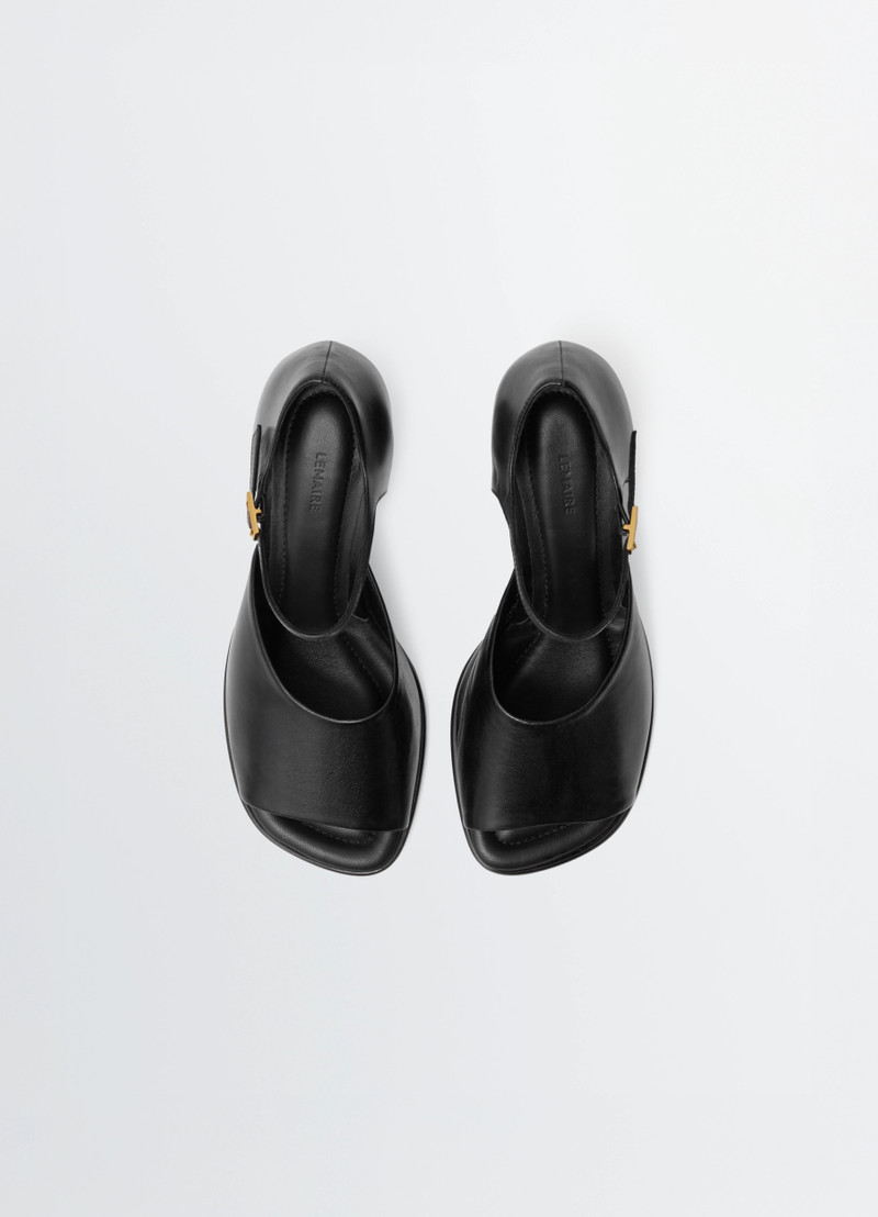 HEELED SANDALS IN GLOSSY LEATHER 4