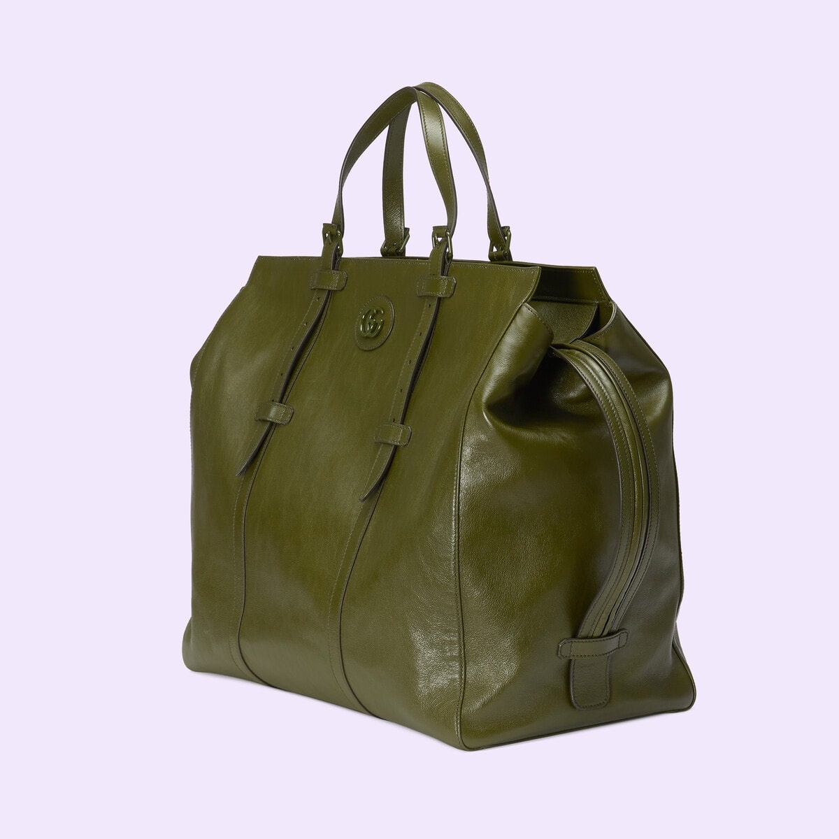 Large tote bag with tonal Double G - 2