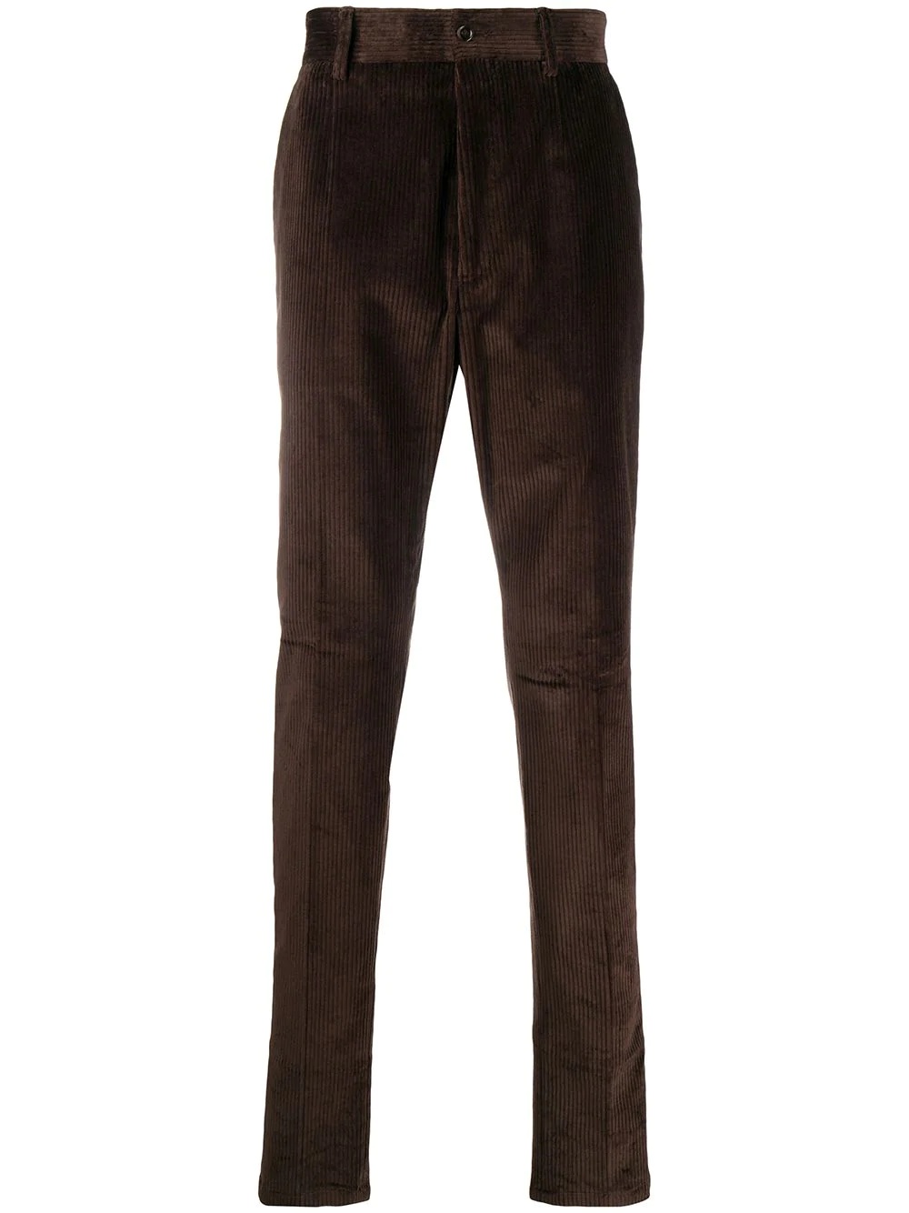 cord straight-leg trousers - 1