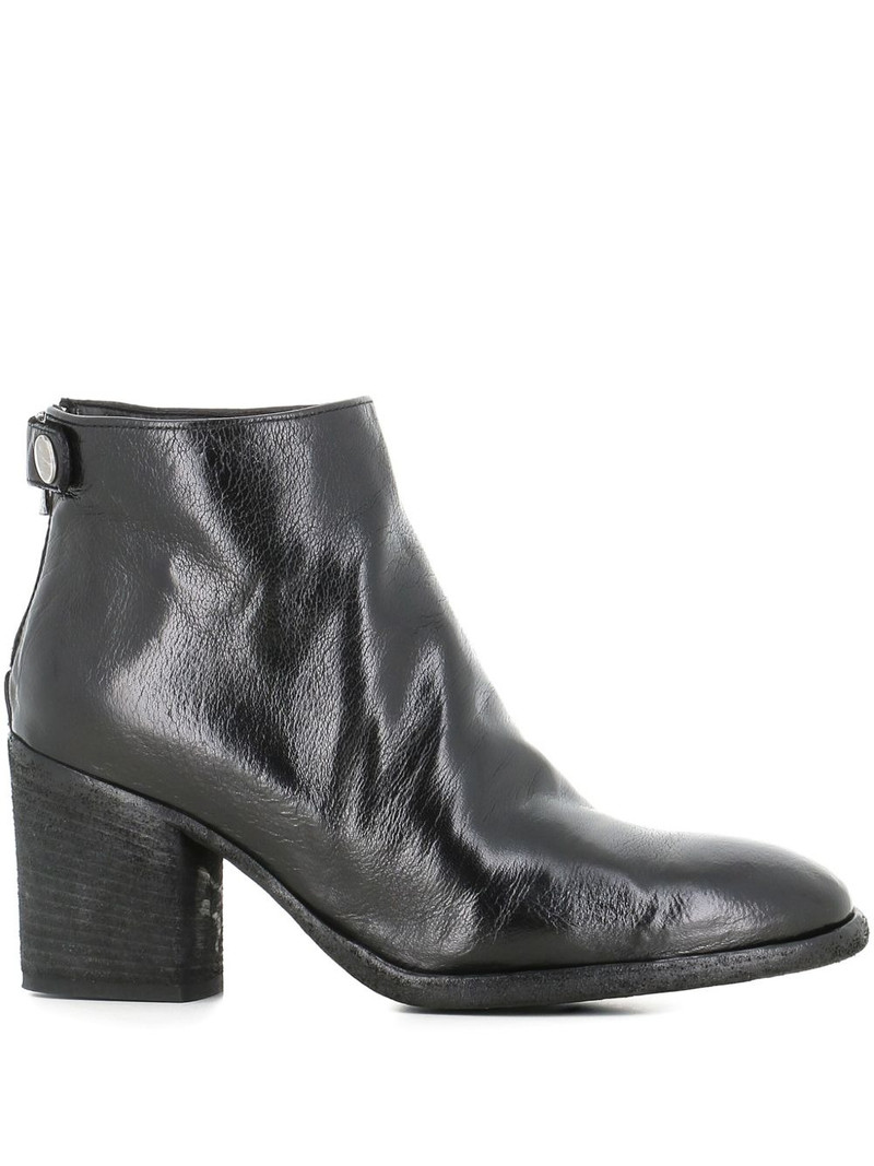 zip-fastening block-heel boots 1
