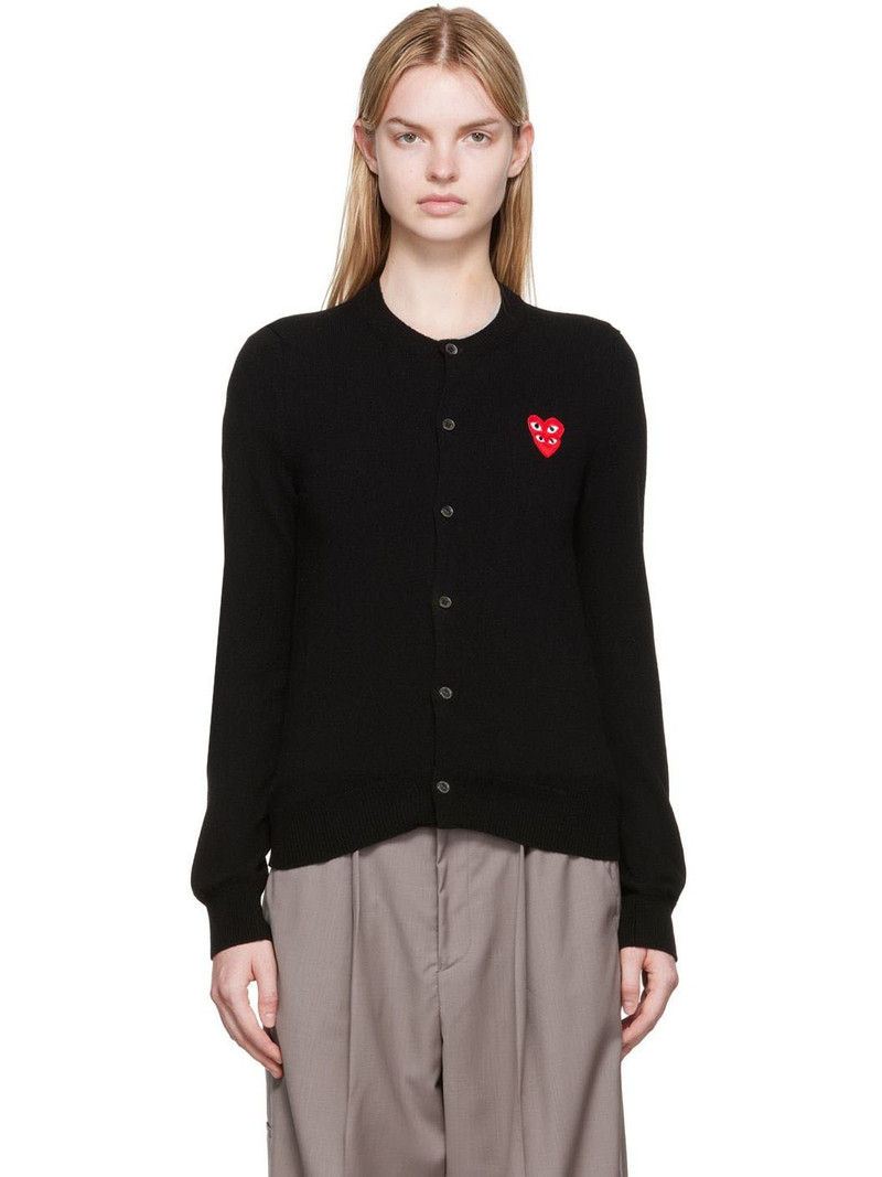 Black Heart Patch Cardigan - 1