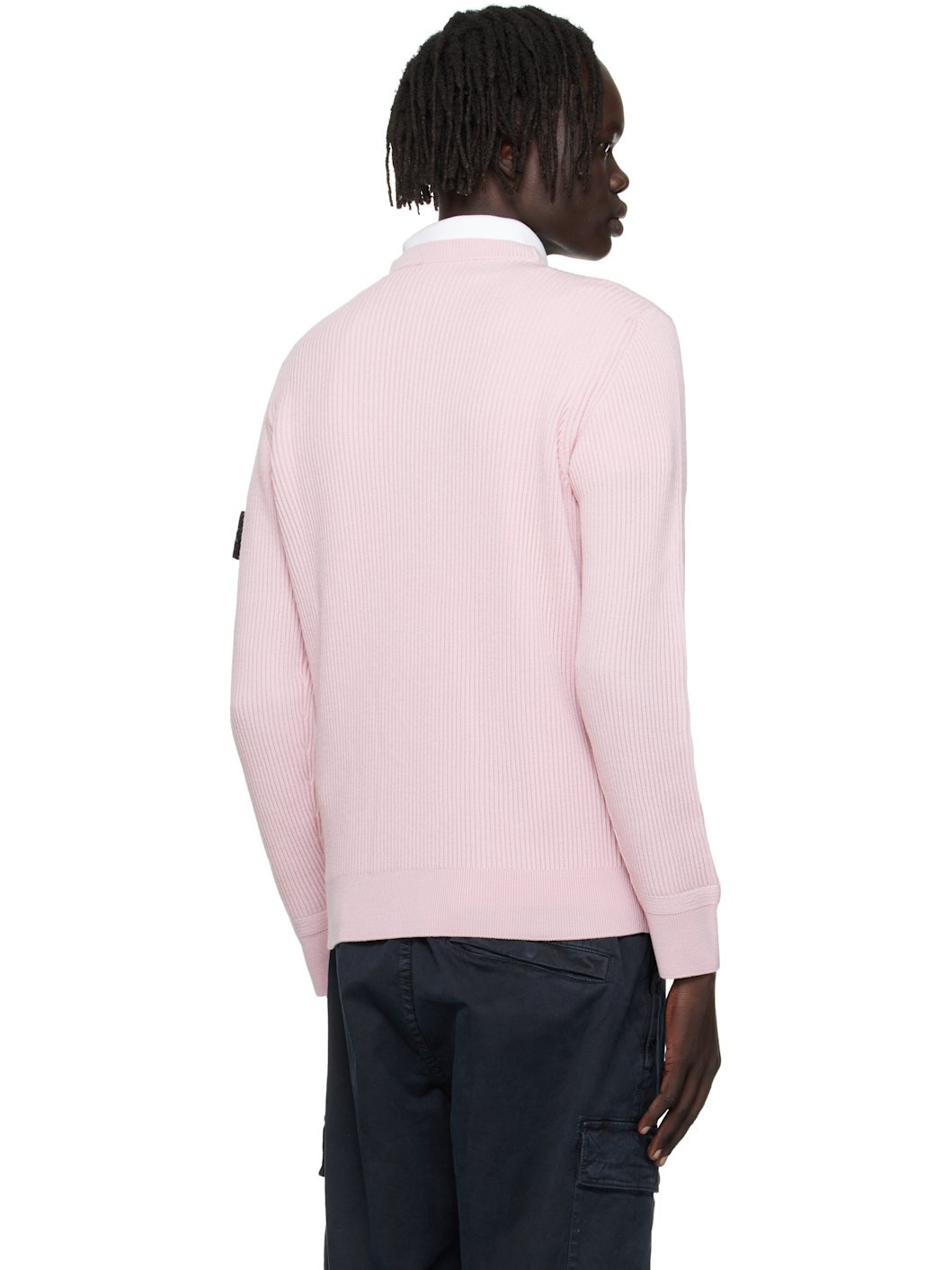 Pink 5100053 Full Rib RWS Wool Sweater - 3