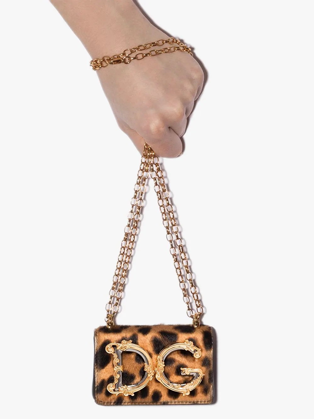 DG Girls leopard print micro bag - 3