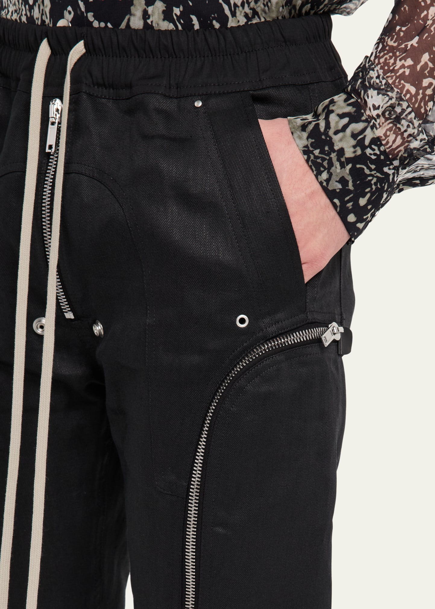 Men's Coated Linen Twill Bauhaus Cargo Pants - 5