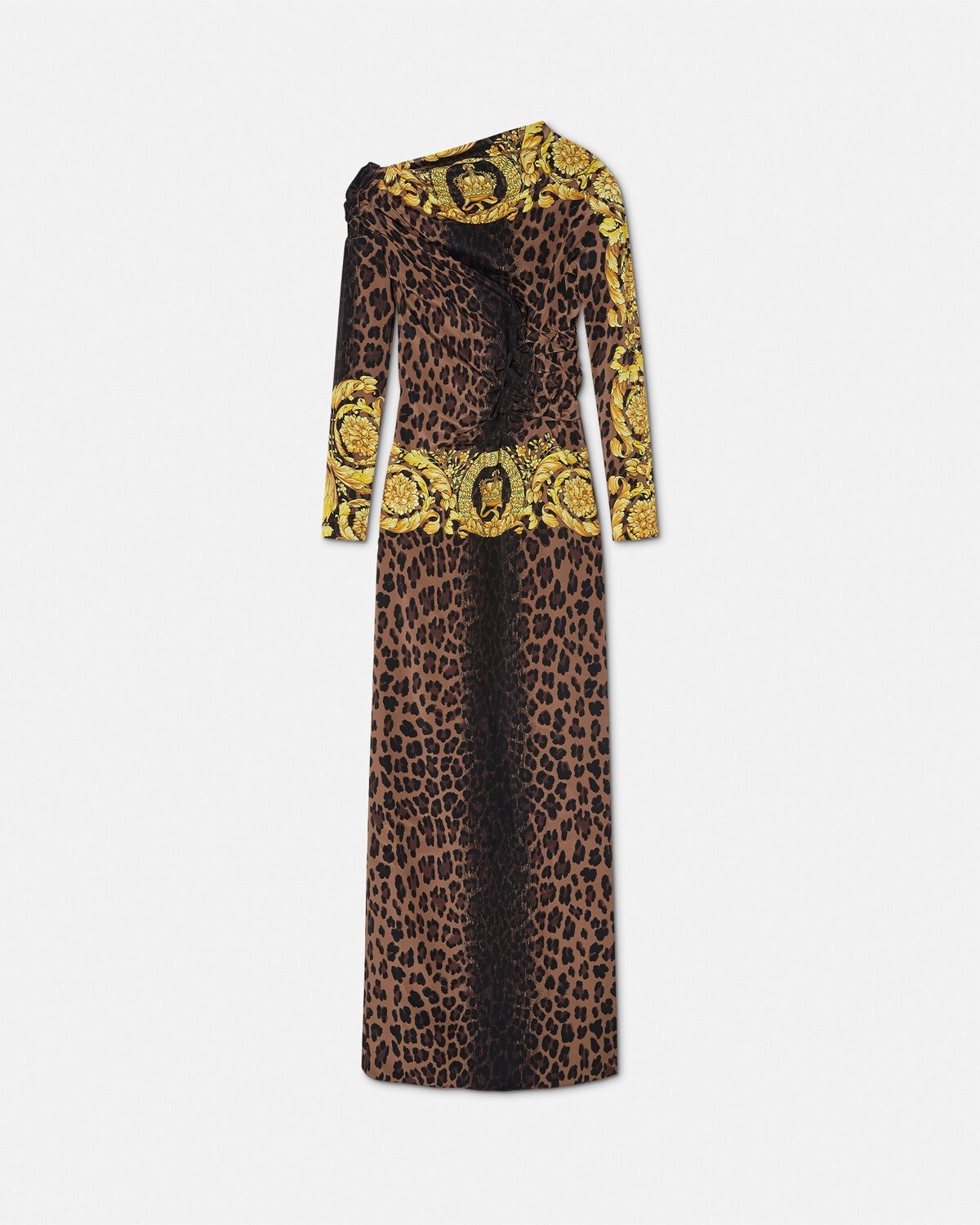 Wild Barocco Slit Smocked Gown - 3