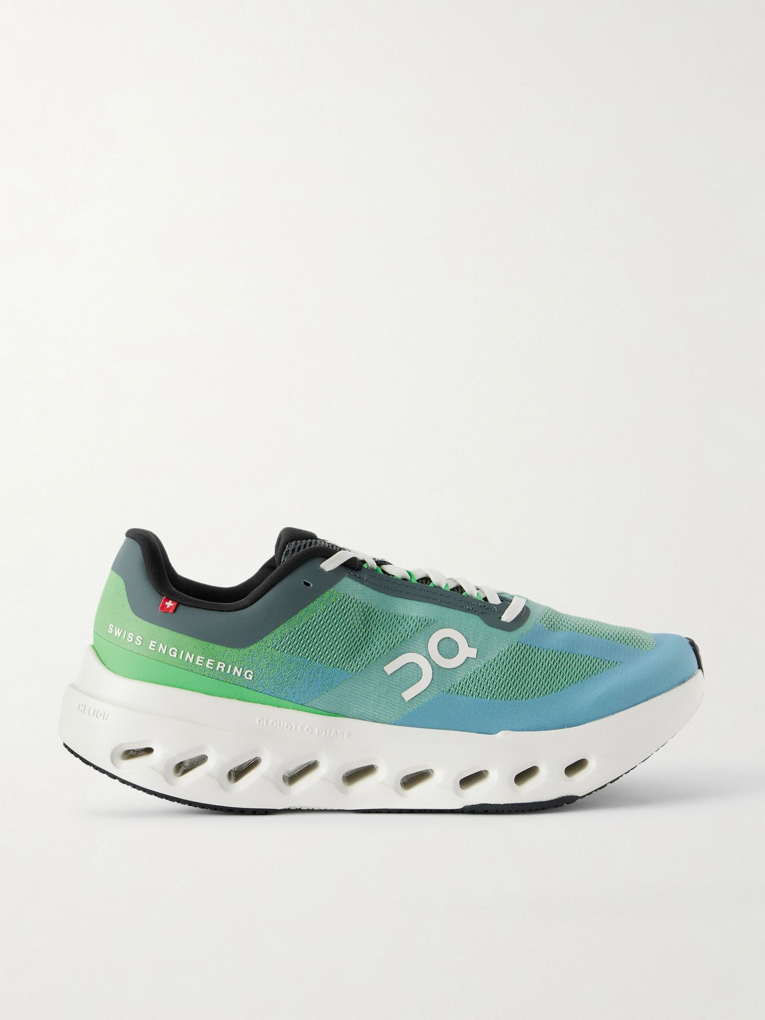 Cloudsurfer Next Rubber-Trimmed Mesh Running Sneakers Green - 1