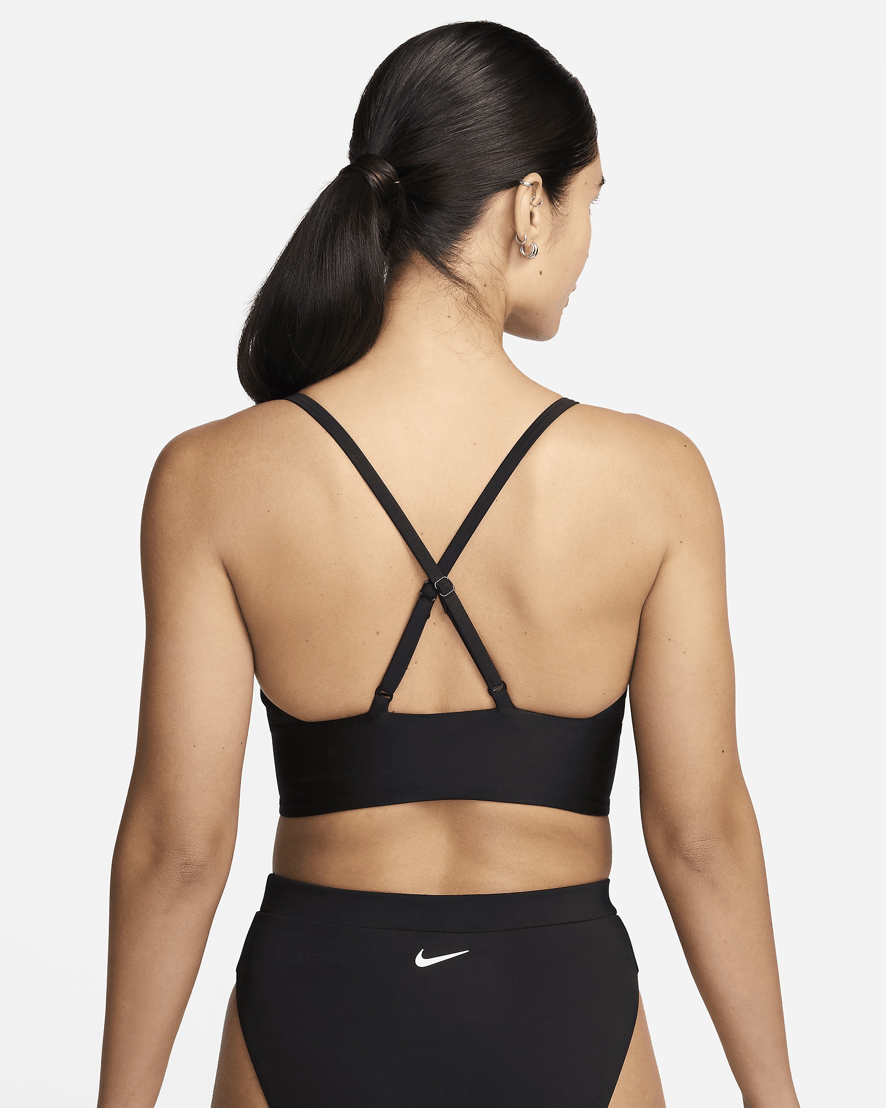 Nike Women's Swim V-Neck Midkini Top - 2