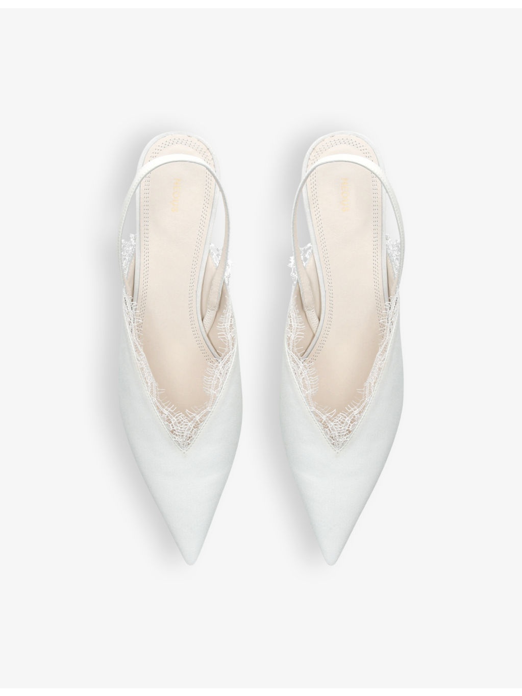 Irena Sling 80 lace-trim satin heeled mules - 2