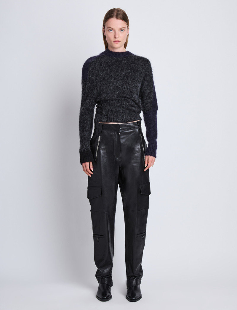 Proenza Schouler Jackson Cargo Pant in Grainy Leather outlook