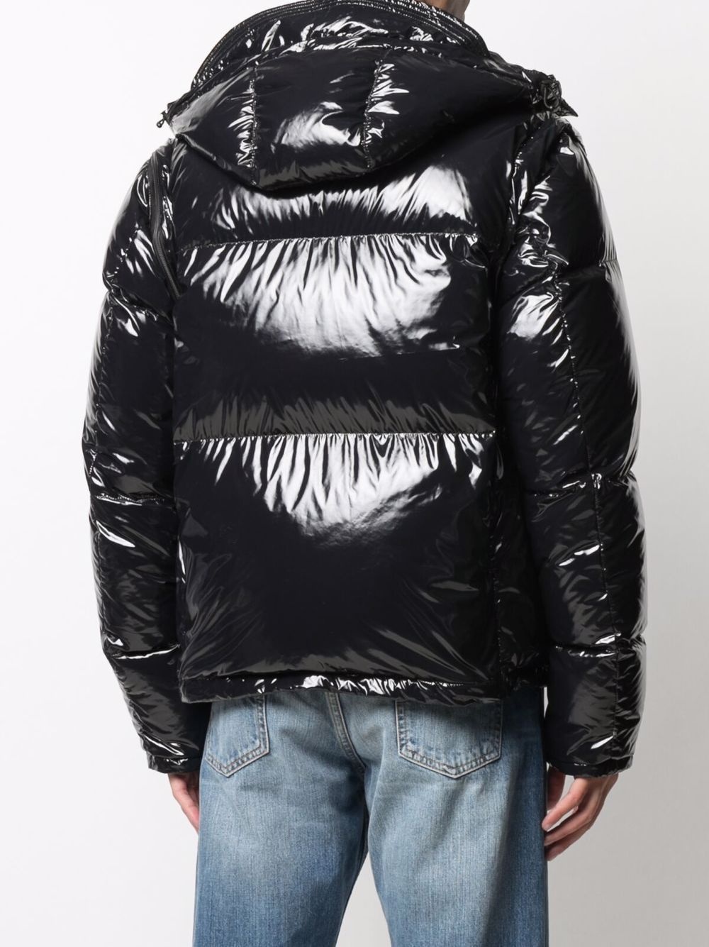 polished padded down jacket - 4