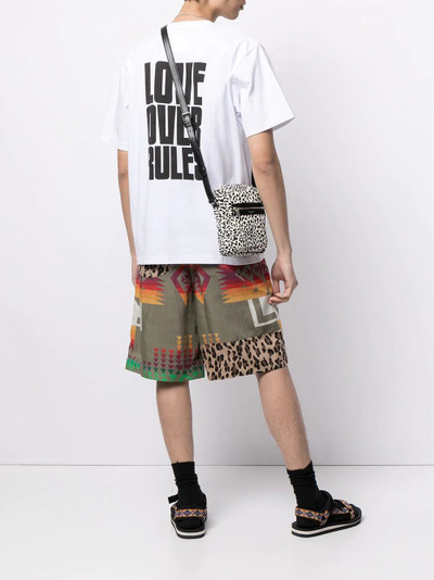 sacai logo-patch oversized cotton T-shirt outlook