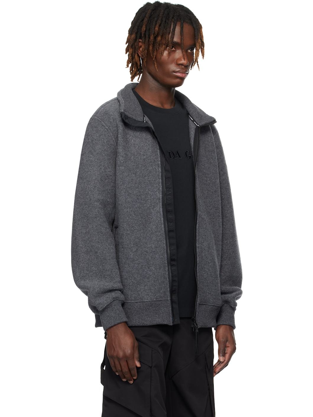 Gray 'Black Label' Lawson Fleece Jacket - 2