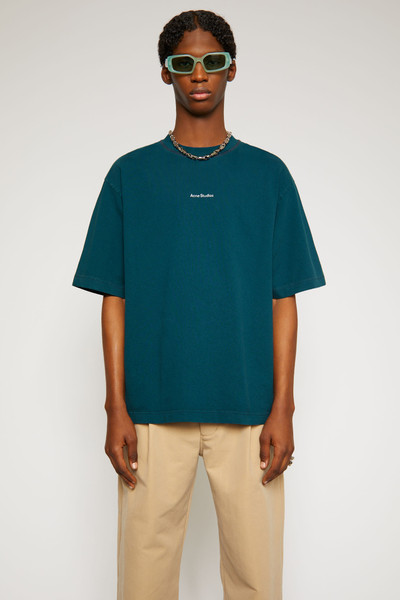 Acne Studios Reverse-logo t-shirt deep petrol outlook