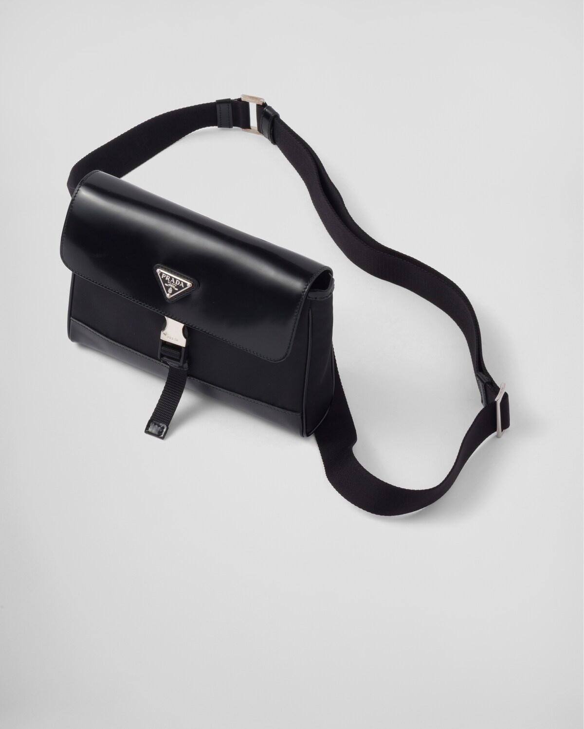 Re-Nylon and leather shoulder bag - 3