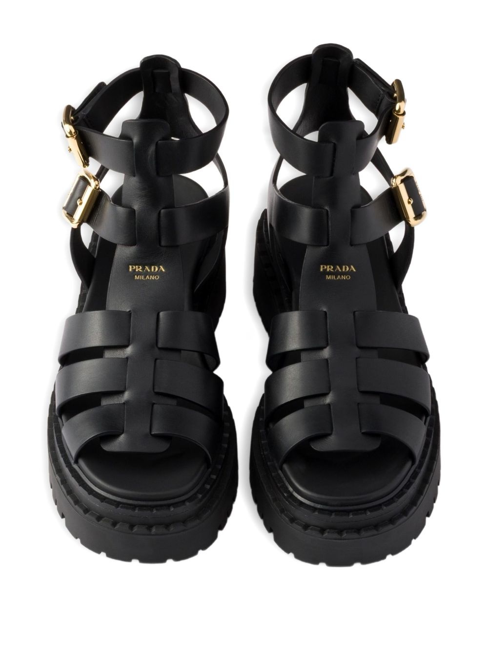 55mm leather buckle-strap sandals - 3