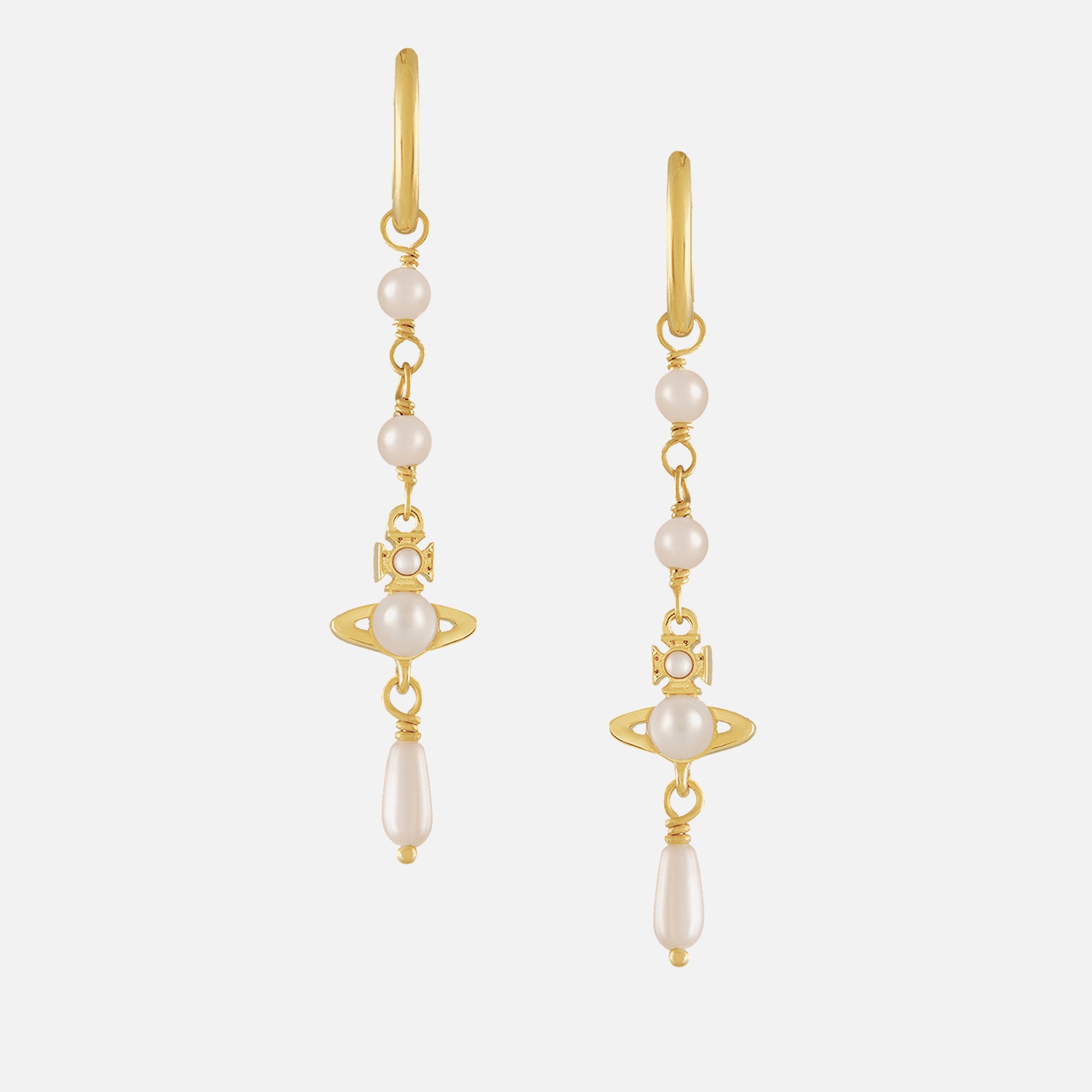 Vivienne Westwood Women's Emiliana Gold Tone Drop Earrings - Gold/Creamrose - 1