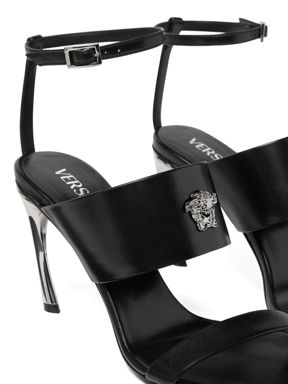 Medusa Head-embellished ankle-strap sandals - 4
