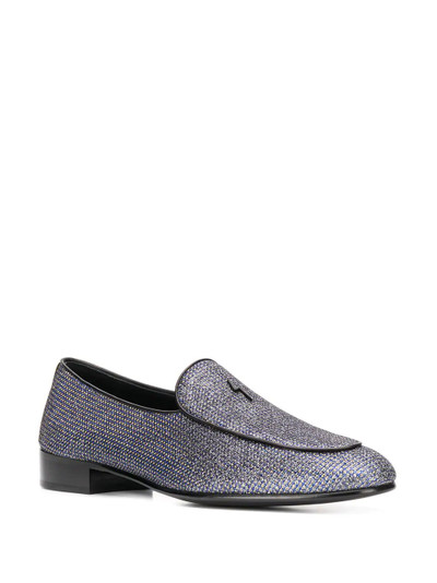 Giuseppe Zanotti G-Flash glittery slip-on loafers outlook