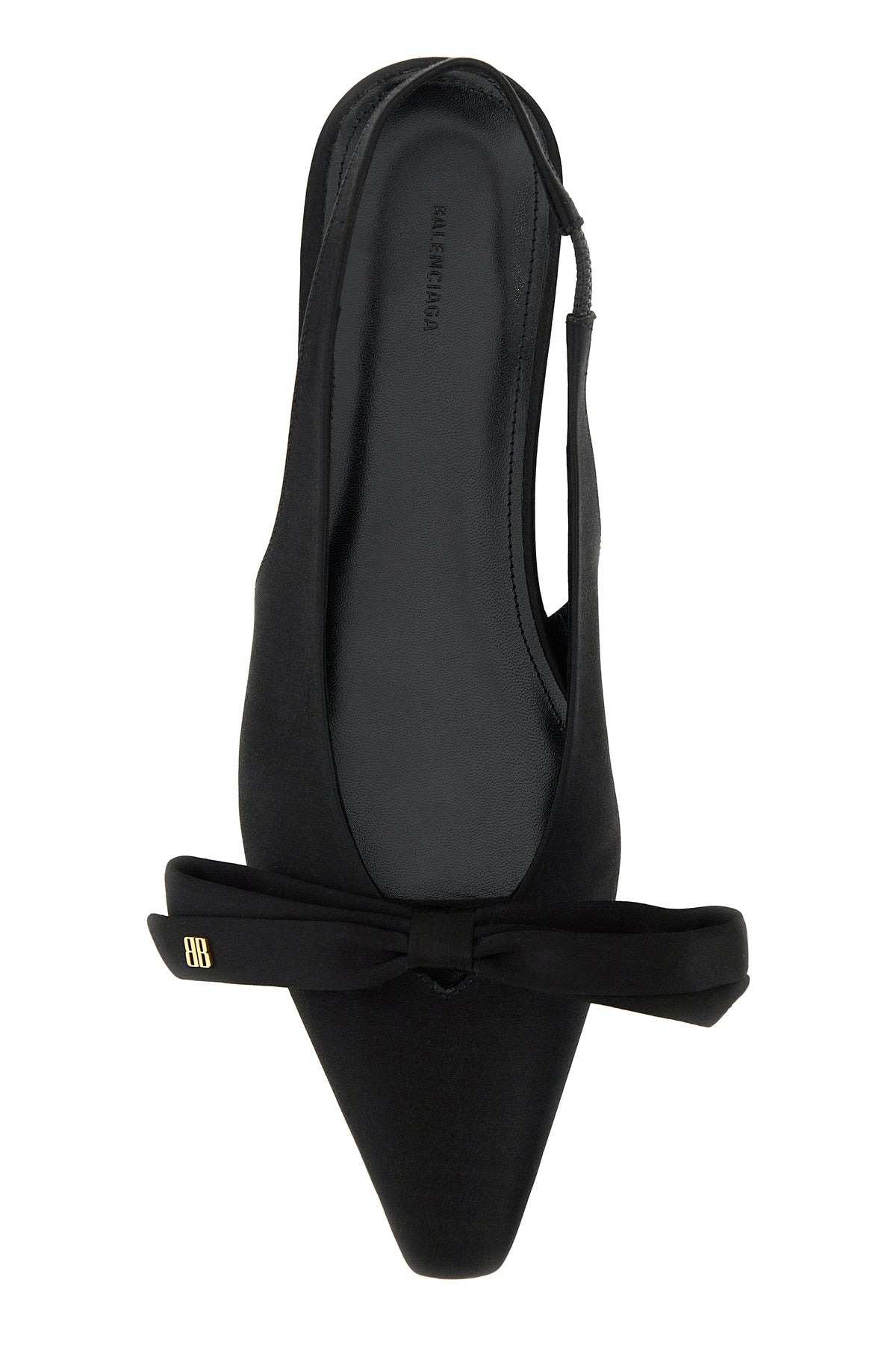 Black satin ballerinas - 4