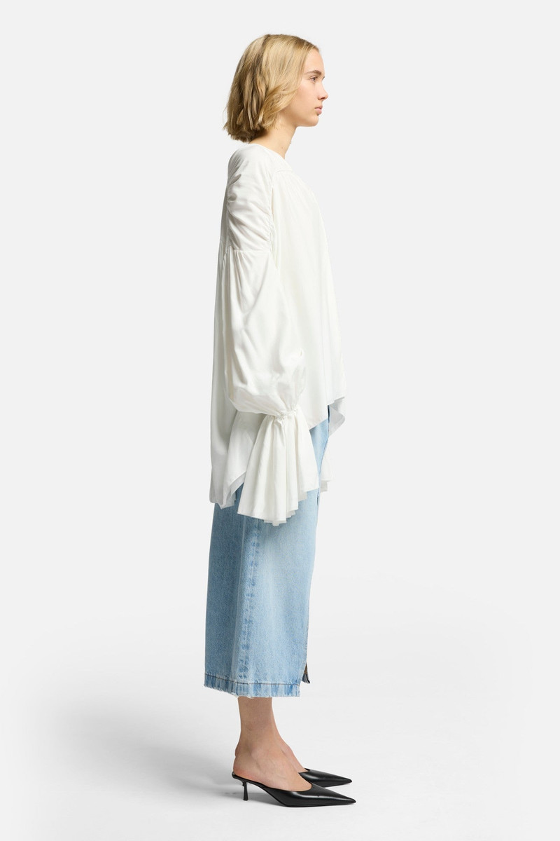 Silk Blend Ariel Shirt in White 6