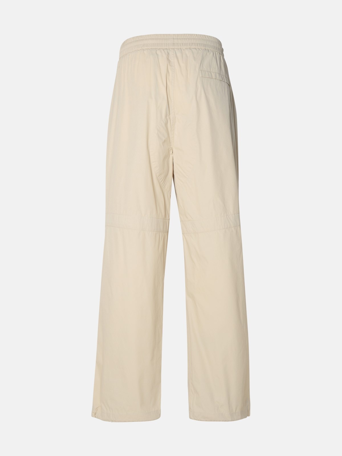 BEIGE COTTON BLEND TROUSERS - 3