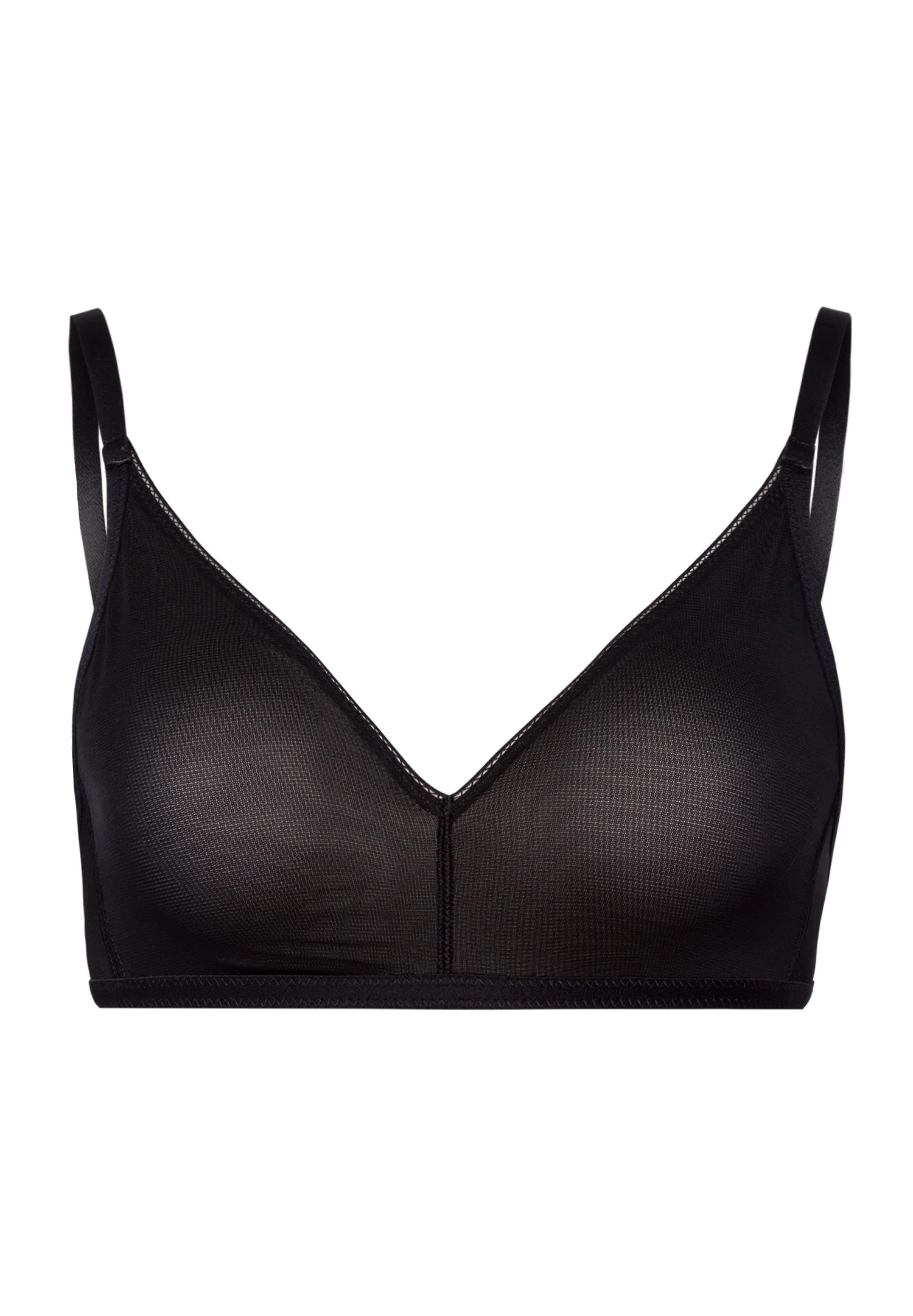 Smooth Illusion Semi-Transparent Tulle Soft Cup Bra - 1