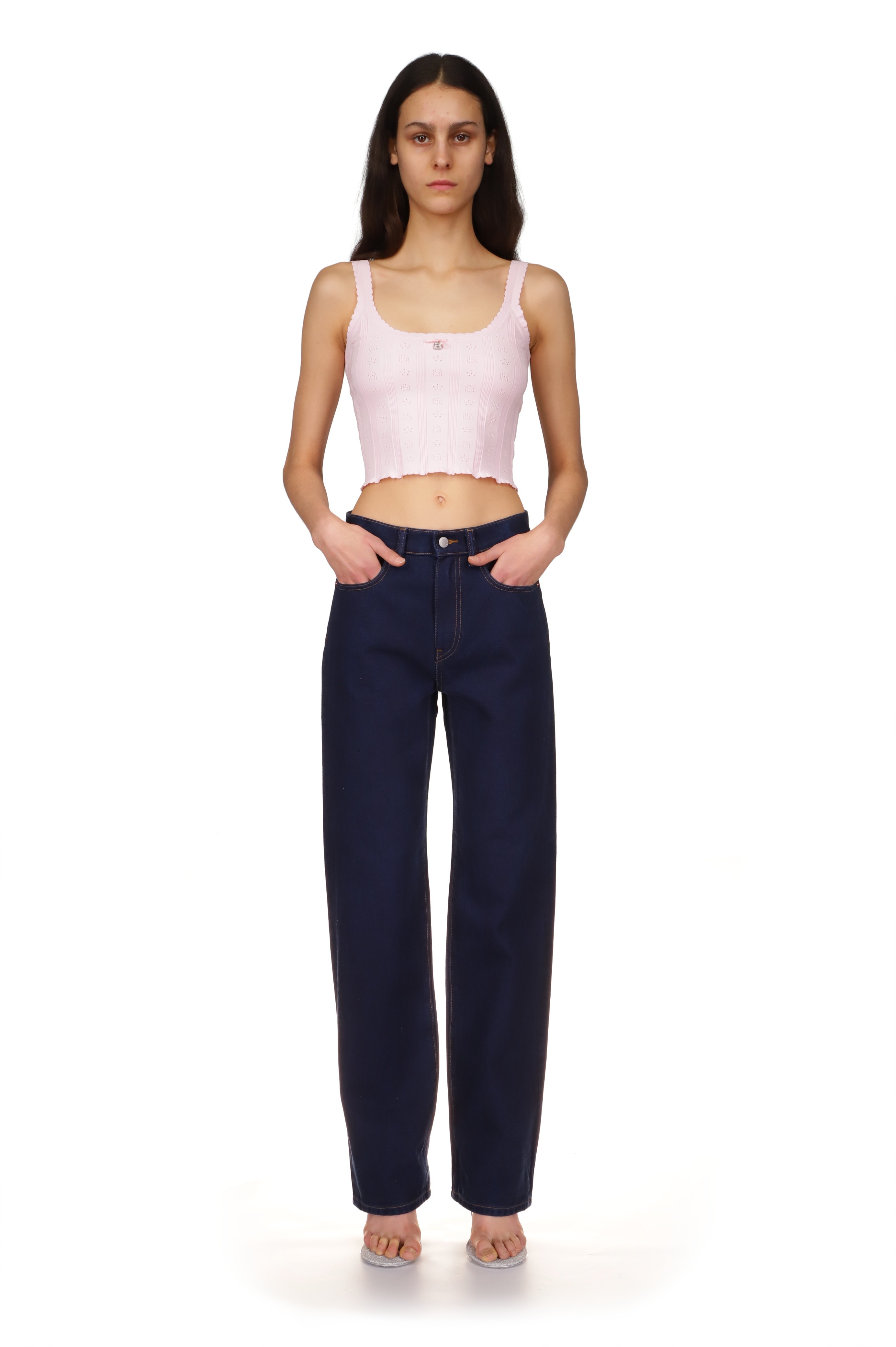 EZ MID-RISE STRAIGHT-LEG JEAN IN DENIM - 1