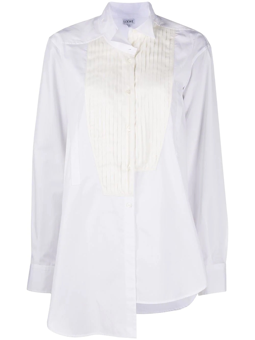 pleated bib detail shirt - 1