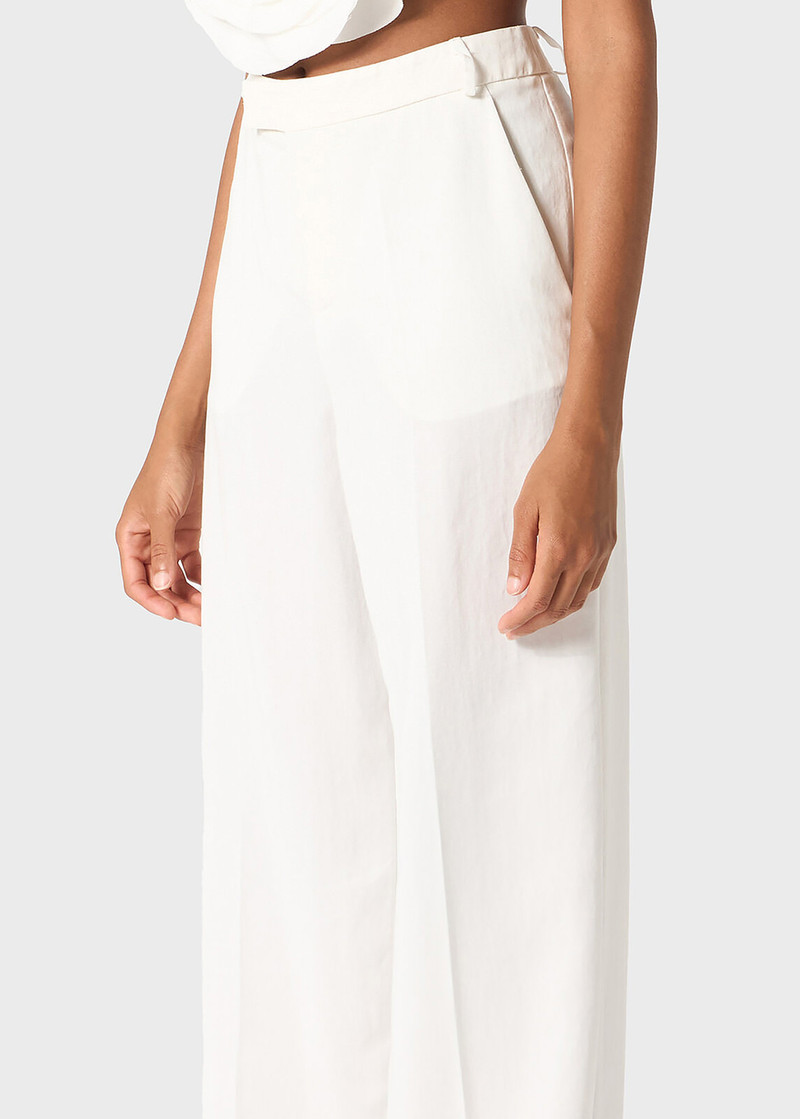 WIDE-LEG PANTS IN GABARDINE 5