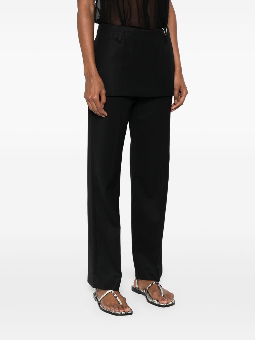 layered skirt trousers - 3