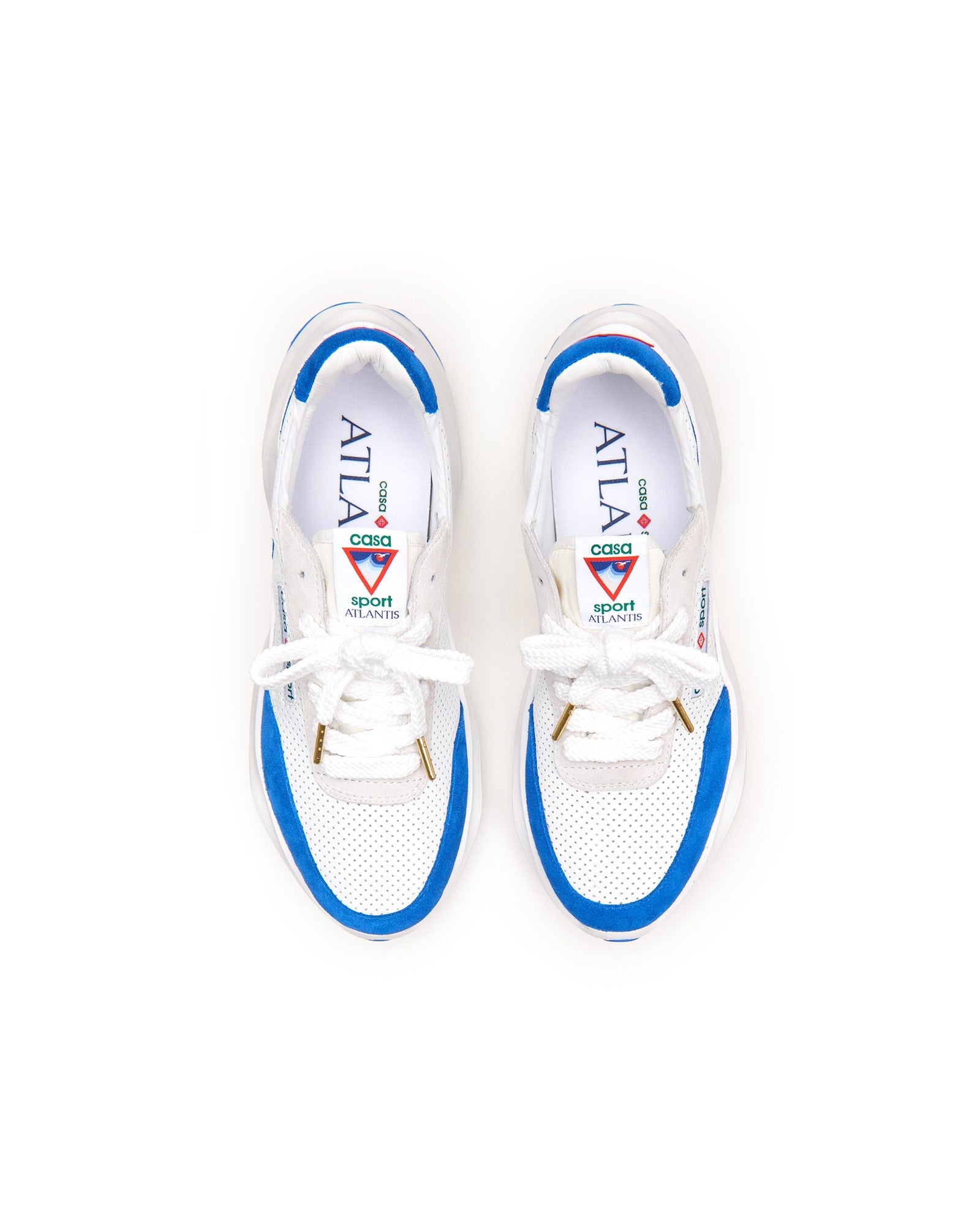 Womens Atlantis White & Blue Sneaker - 8