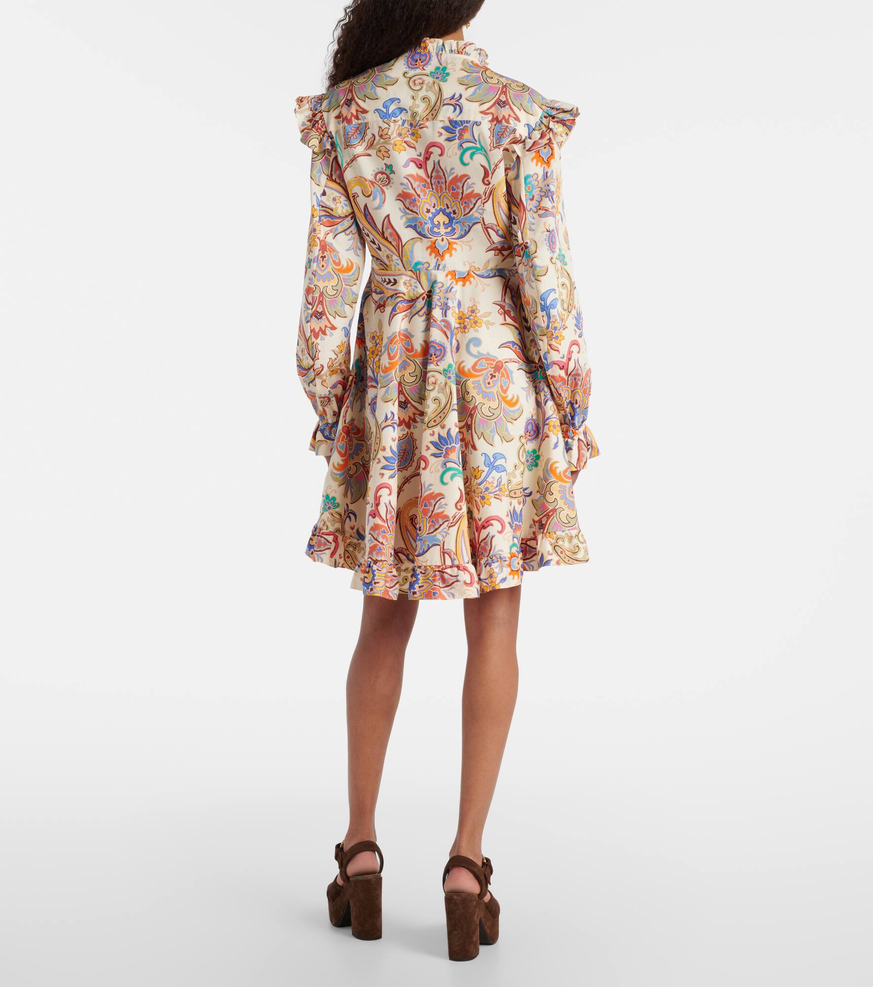 Printed cotton minidress - 3