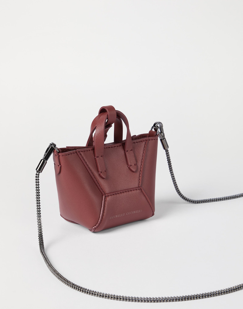 BC Duo micro bag in calfskin with precious chain 3