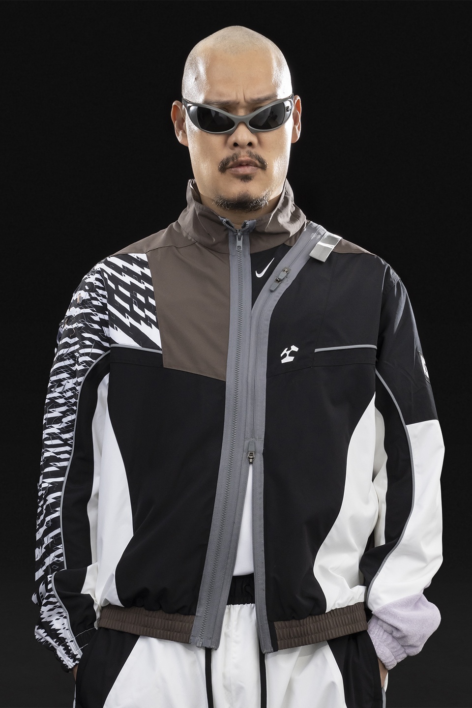 GGG-J2-100 Nike® Acronym® Track Jacket Woven White/Multi - 12