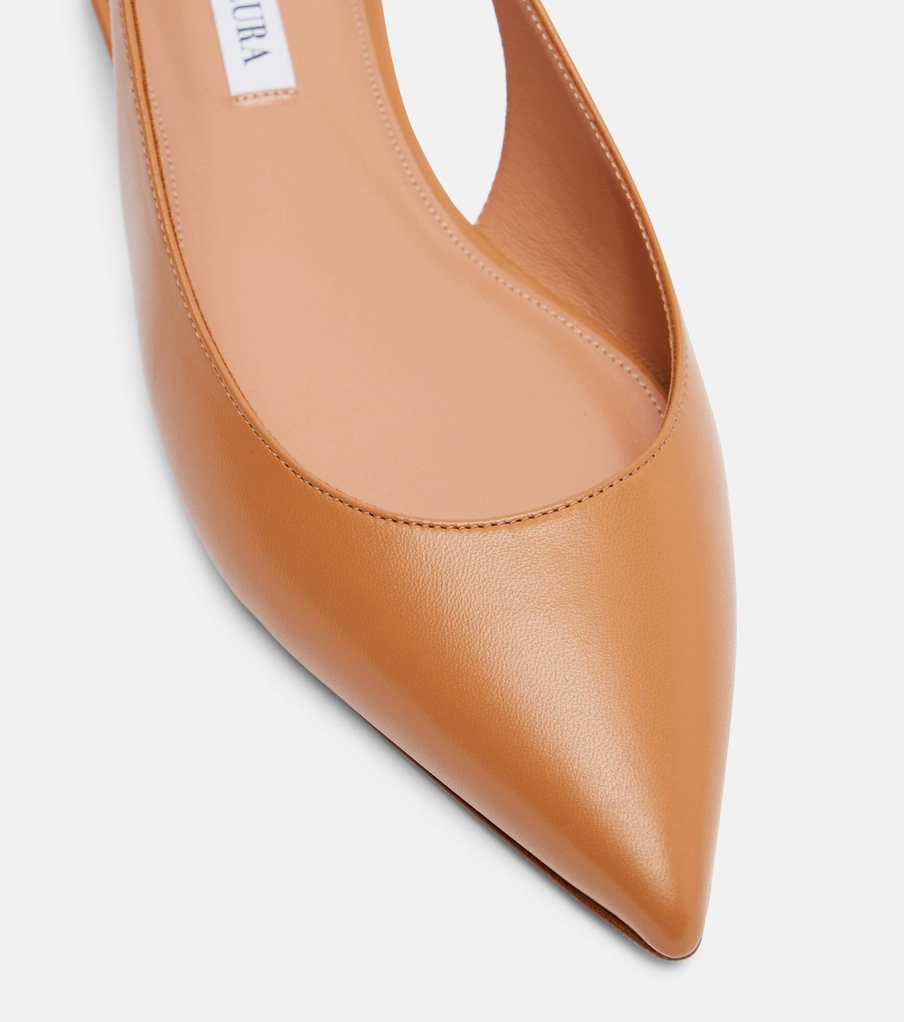 Purist leather slingback flats - 5