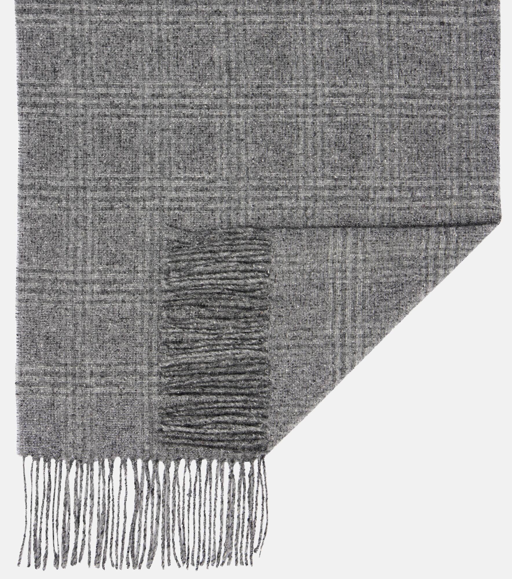 Prince of Wales check silk and wool-blend scarf - 5