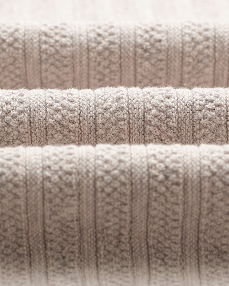 Bury - Natural Melange Stripe Zip Polo 9